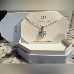 Bomb Party Necklace RBP5942 Embrace The Future Baby Sky Blue Topaz NEW